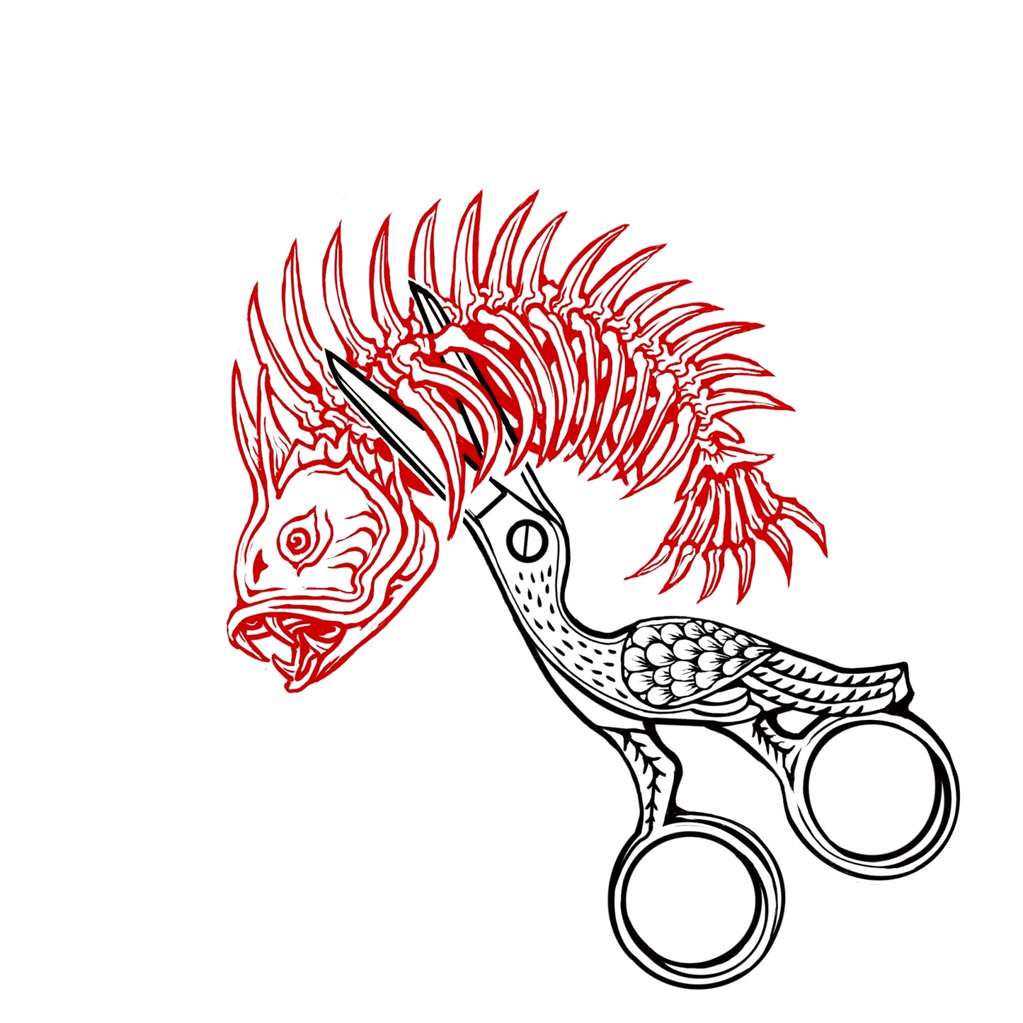 XIAOQING : Scissor Series Mean Fish II : $400-$650
