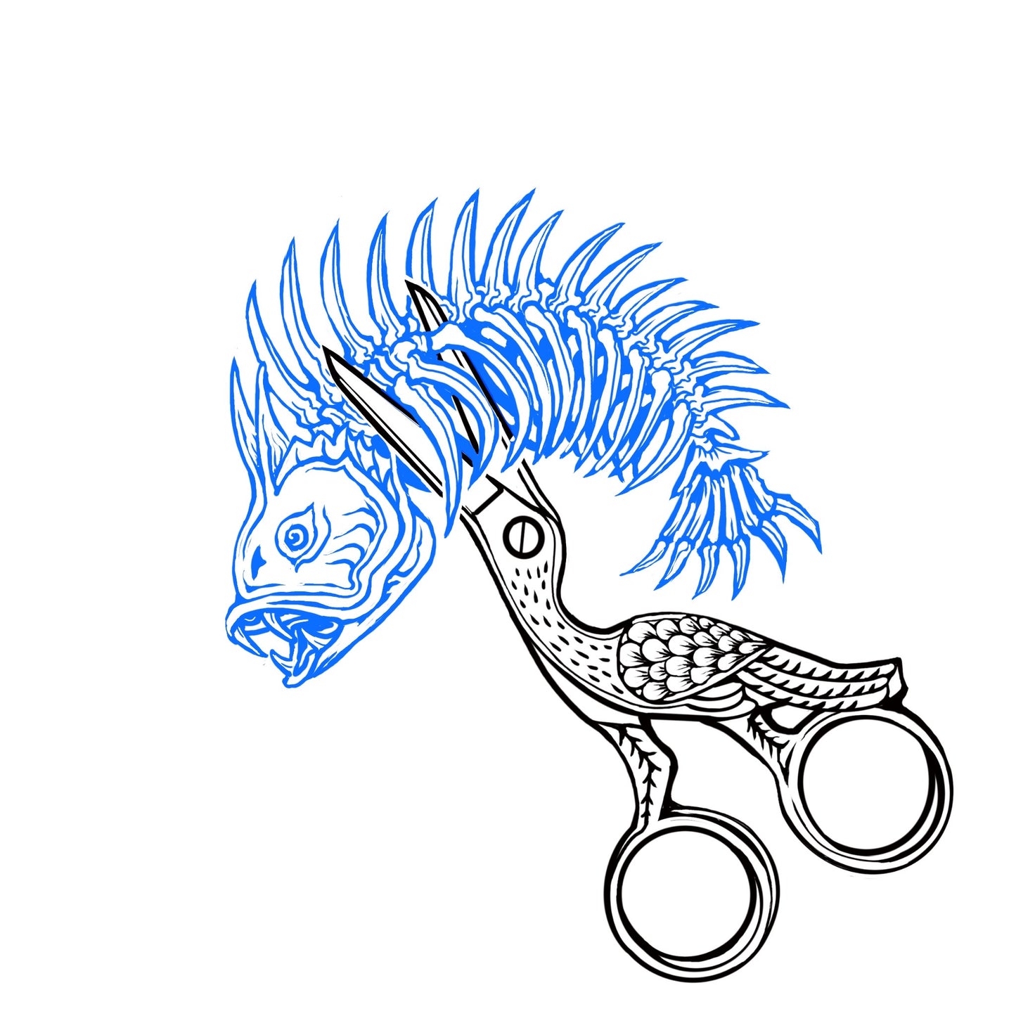 XIAOQING : Scissor Series Mean Fish II : $400-$650