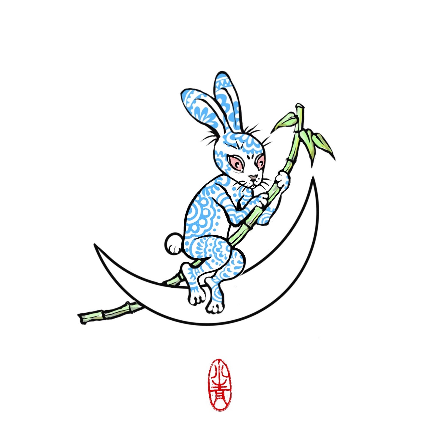 XIAOQING : Bunnies on the Moon : $350-$550