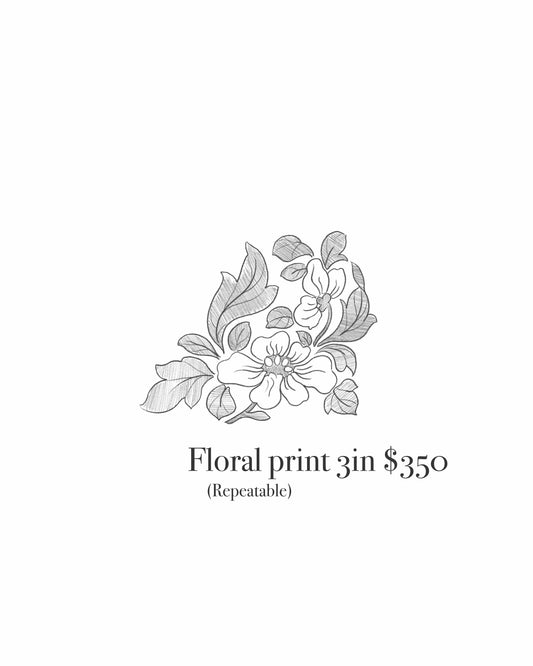 LIV : Repeating Floral Print : $350