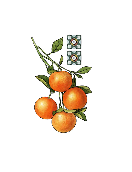 STEPHEN : Orange: Orange Branch with Tiles : $750+