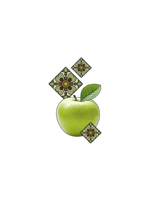 STEPHEN : Repeating Granny Smith with Tiles : $500