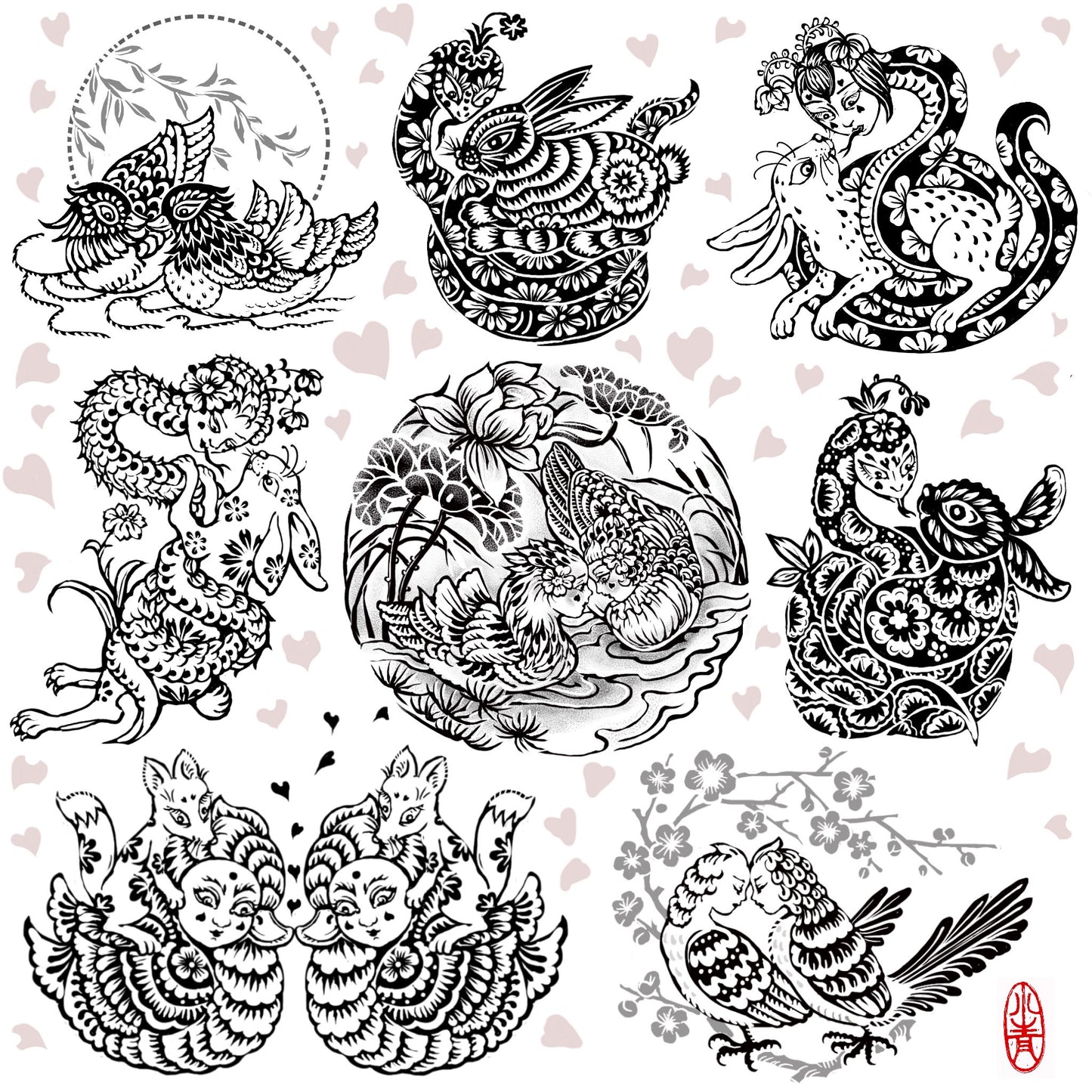 XIAOQING : Valentine's Day - Four Snakes One Bunny III : $450-$650