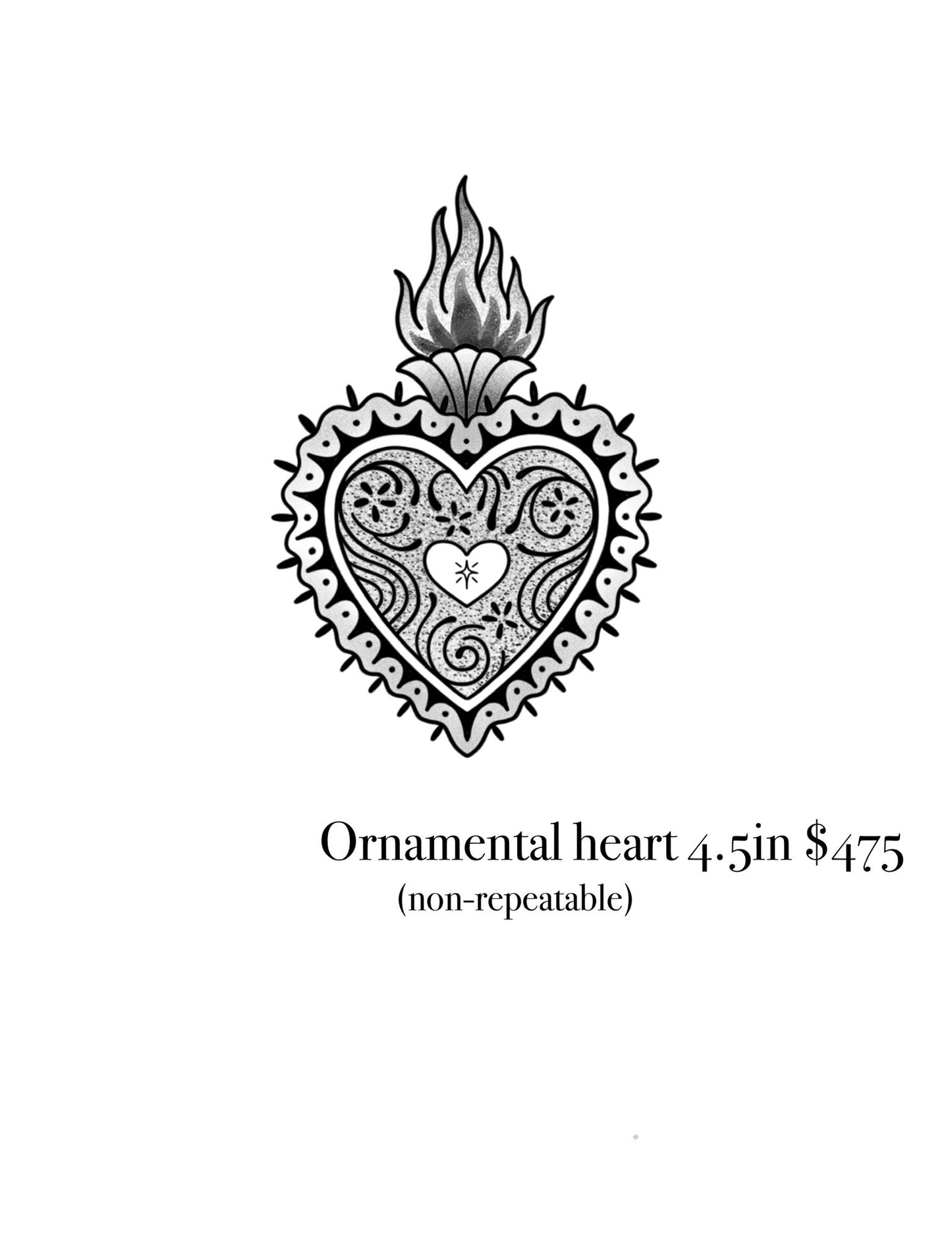 LIV : Ornamental Heart : $475